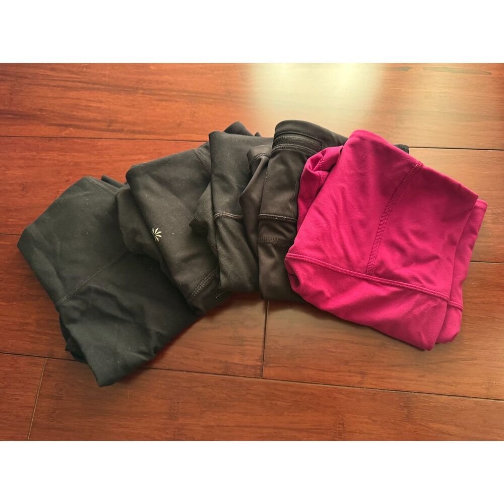 Athleta Shorts Lot 5 Pairs Size S Magenta Black Athletic Running Yoga Shorts